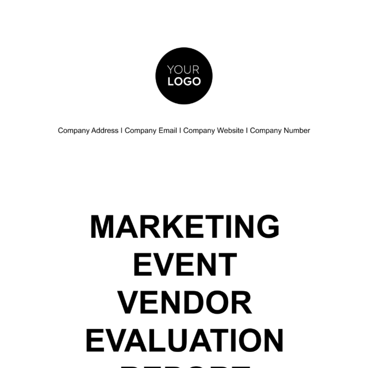 Marketing Event Vendor Evaluation Report Template