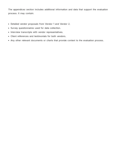Free Marketing Event Vendor Evaluation Report Template to Edit Online
