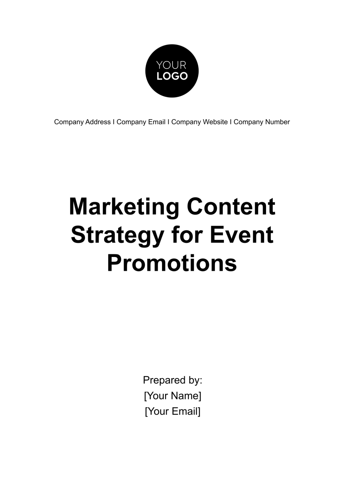 Marketing Content Strategy for Event Promotions Template