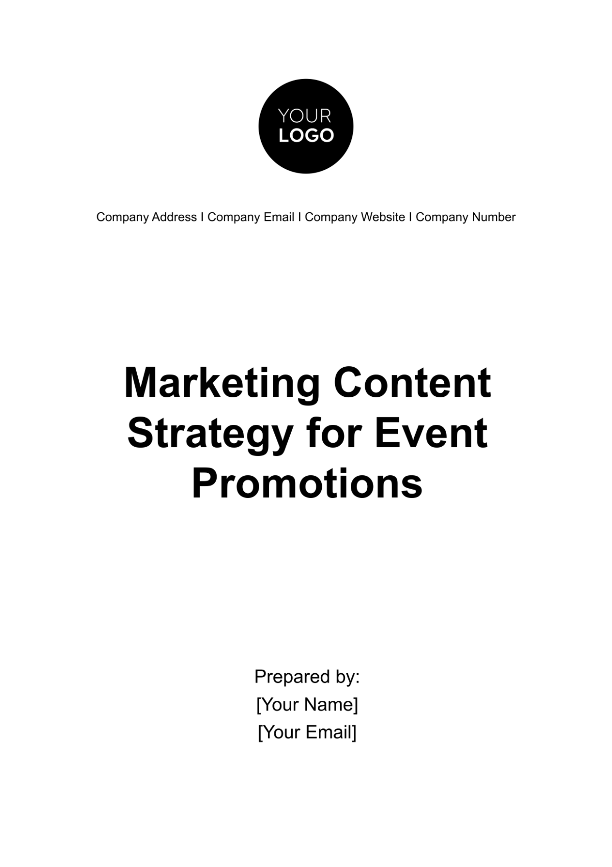 Marketing Content Strategy for Event Promotions Template - Edit Online & Download