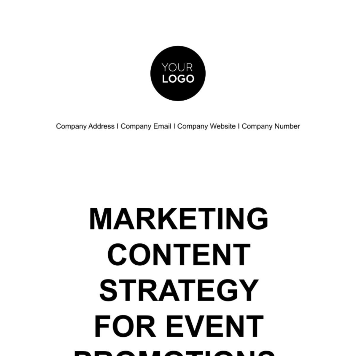 Marketing Content Strategy for Event Promotions Template