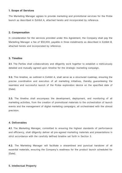 Free Marketing Product Presentation Agreement Template to Edit Online