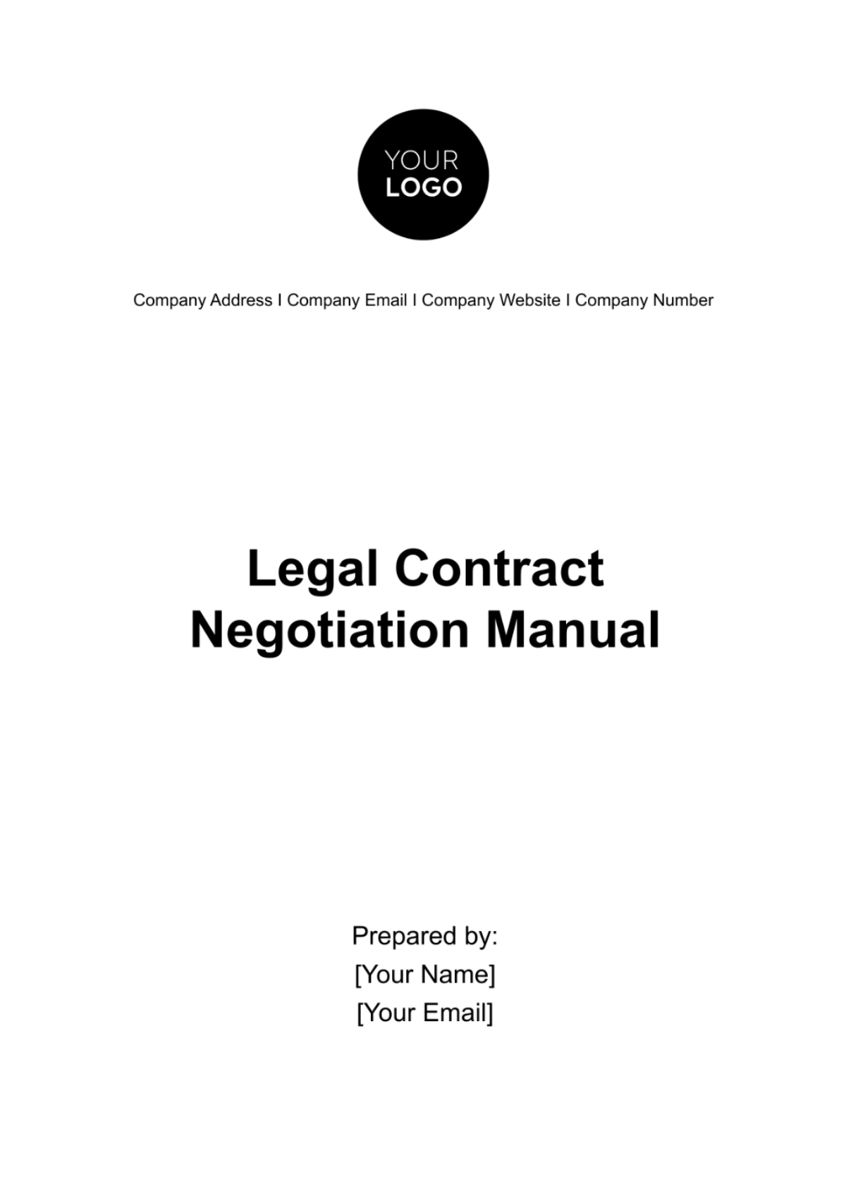 Legal Contract Negotiation Manual Template - Edit Online & Download