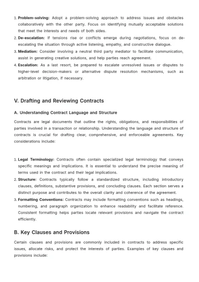 Free Legal Contract Negotiation Manual Template to Edit Online