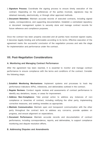Free Legal Contract Negotiation Manual Template to Edit Online