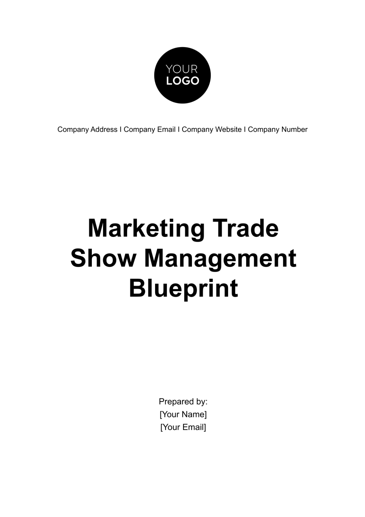 Marketing Trade Show Management Blueprint Template - Edit Online & Download