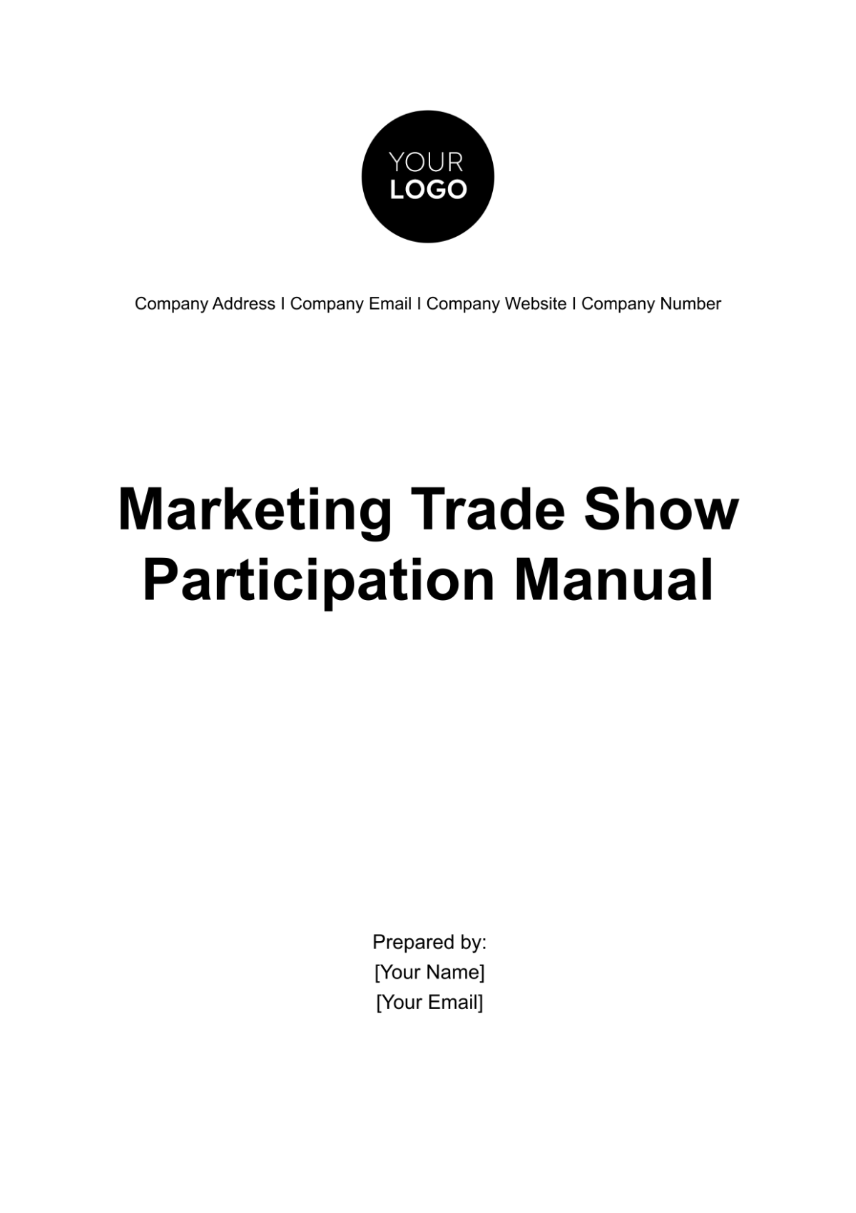Free Marketing Trade Show Participation Manual Template