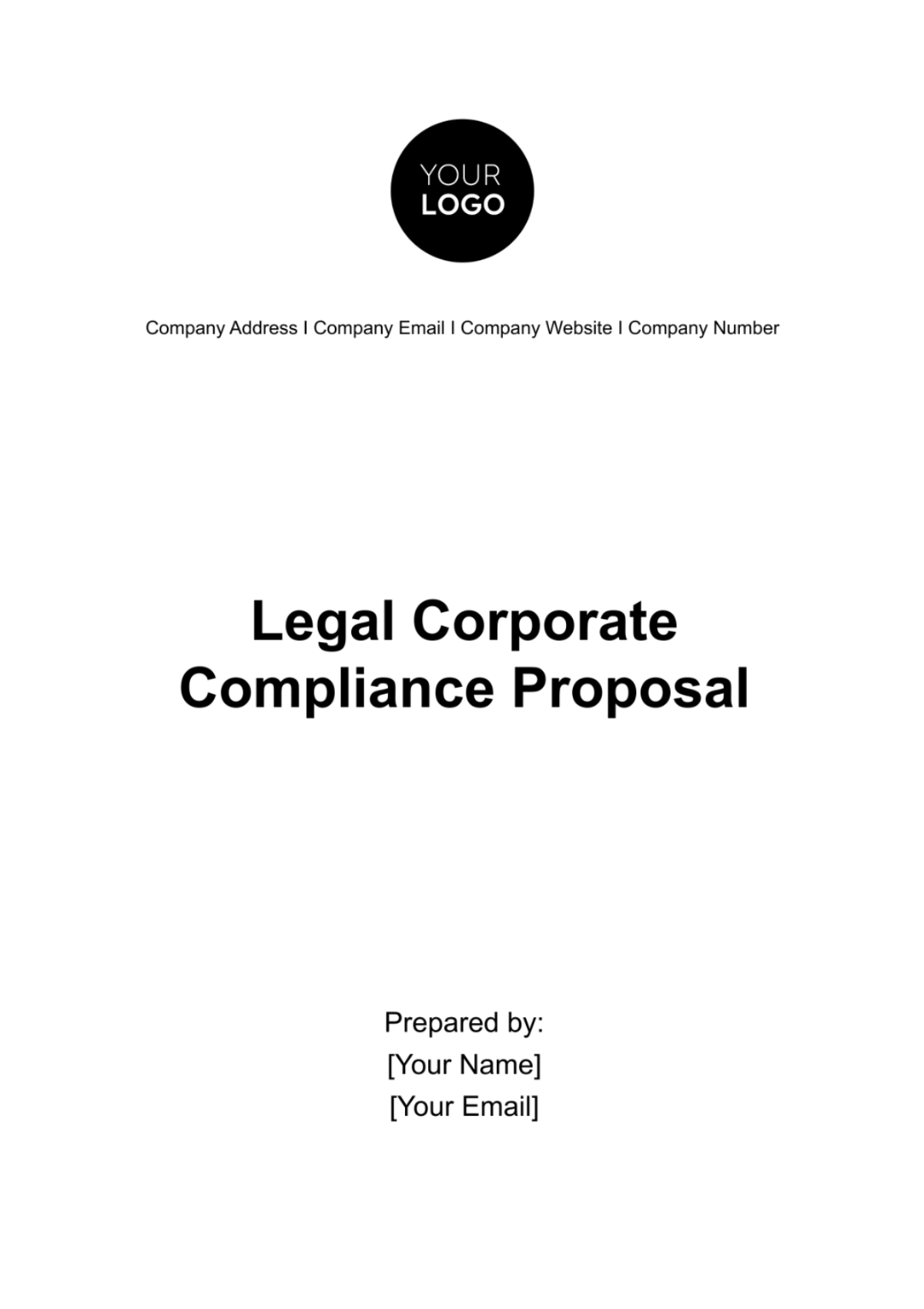 Legal Corporate Compliance Proposal Template - Edit Online & Download