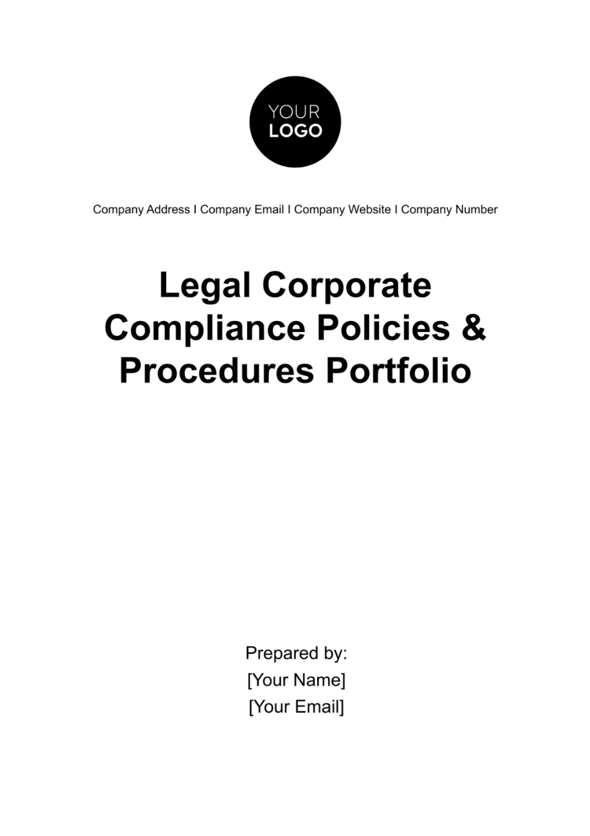 Legal Corporate Compliance Policies & Procedures Portfolio Template