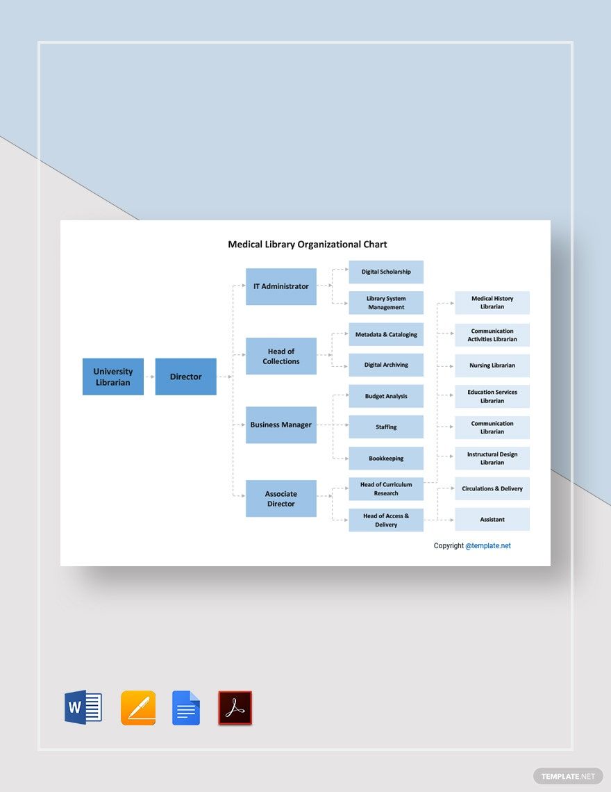 Medical Library Organizational Chart Template
