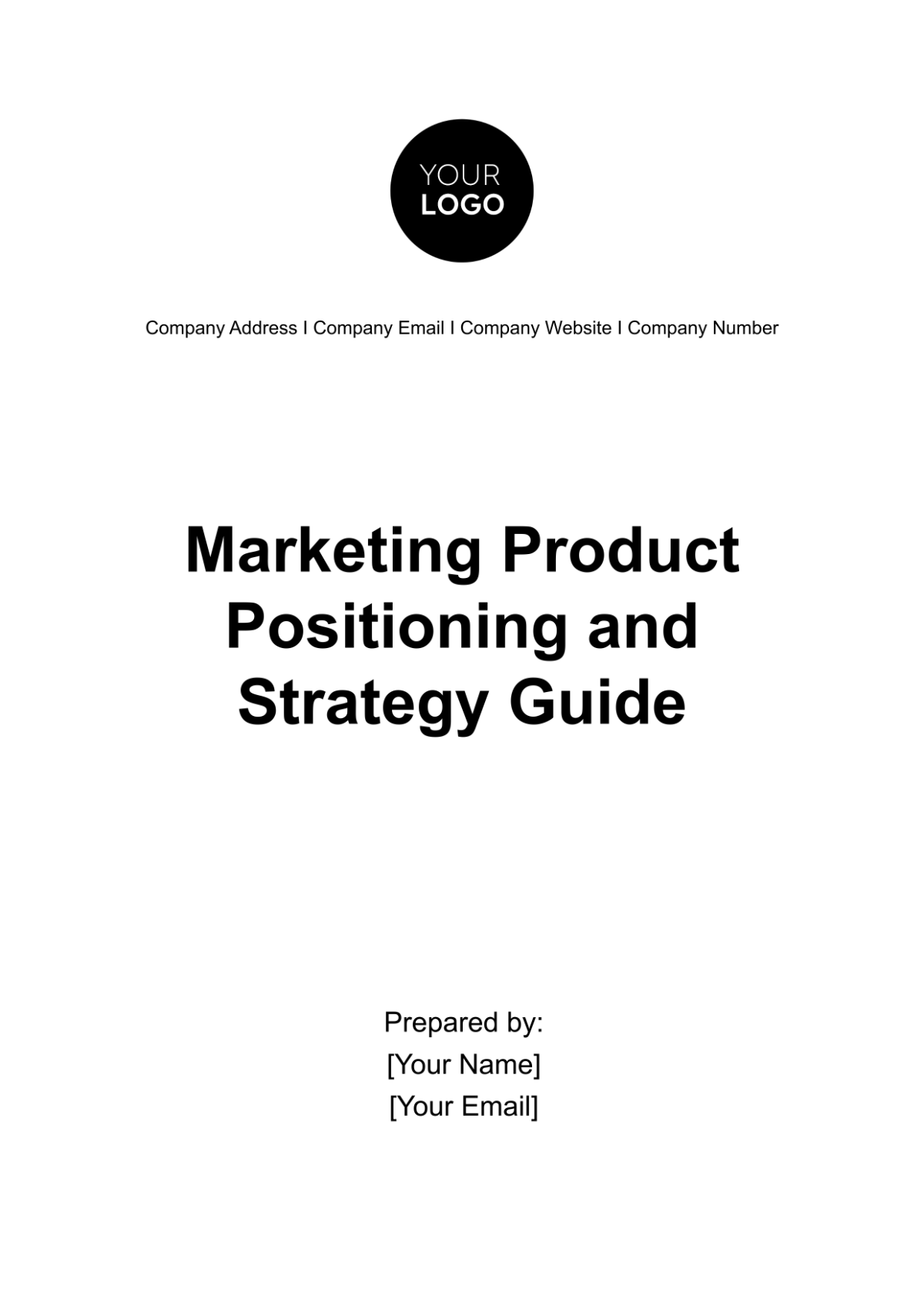 Free Marketing Product Positioning and Strategy Guide Template