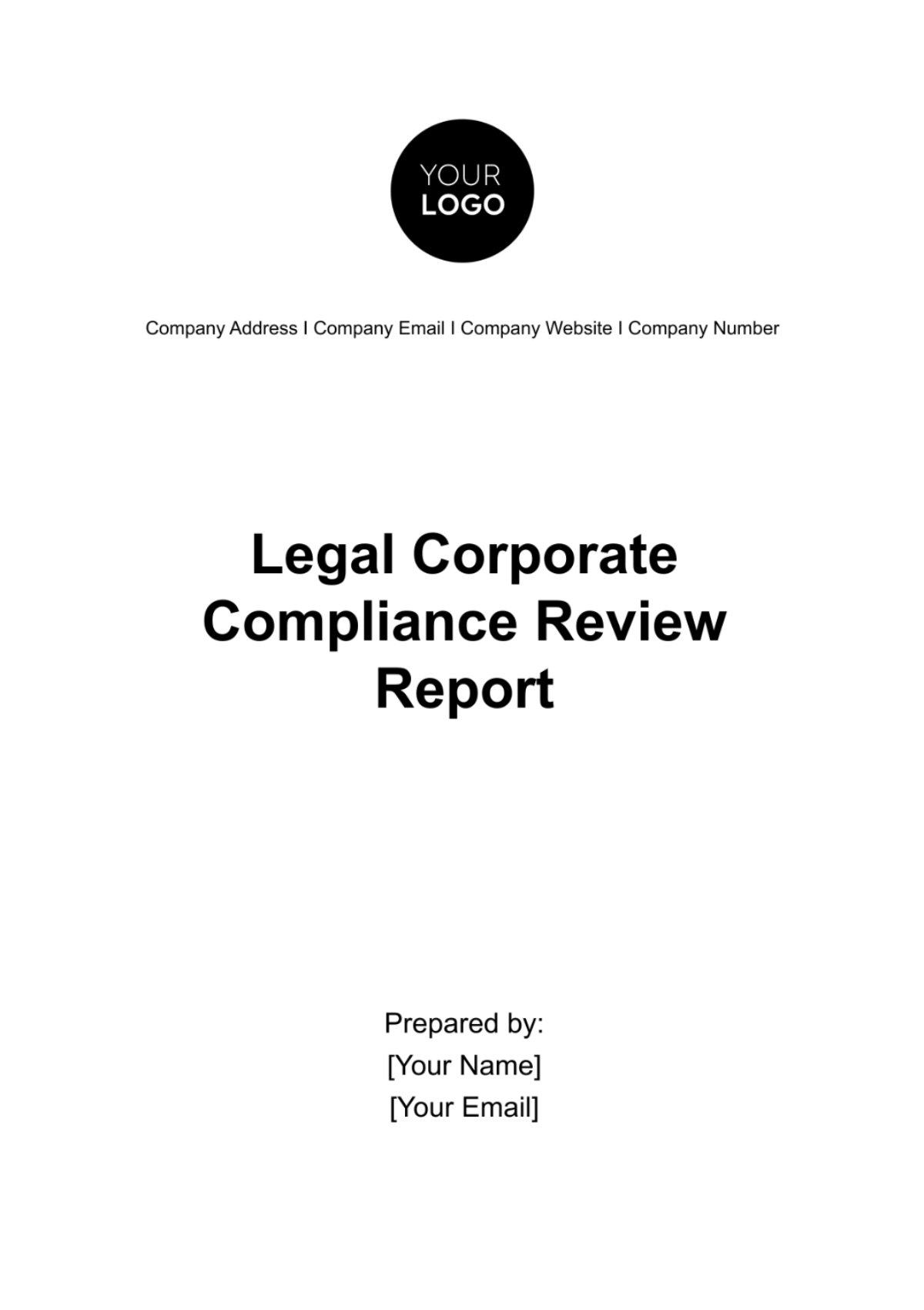 Legal Corporate Compliance Review Report Template - Edit Online & Download