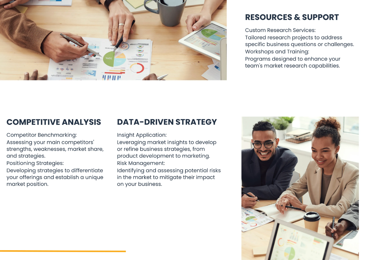 Free Market Research and Analysis Pamphlet Template to Edit Online