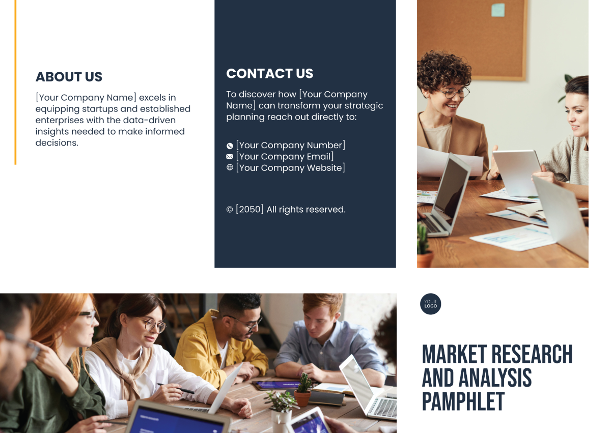 Free Market Research and Analysis Pamphlet Template