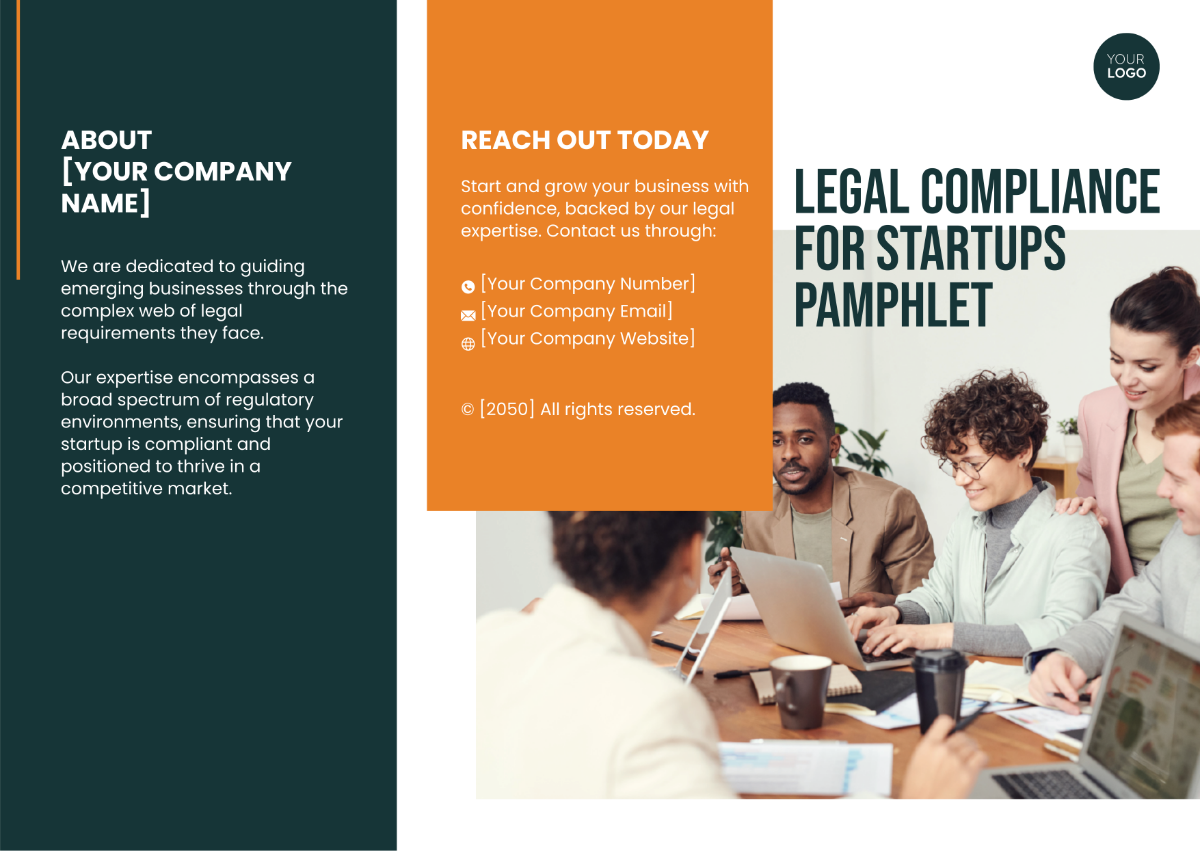 Free Legal Compliance for Startups Pamphlet Template