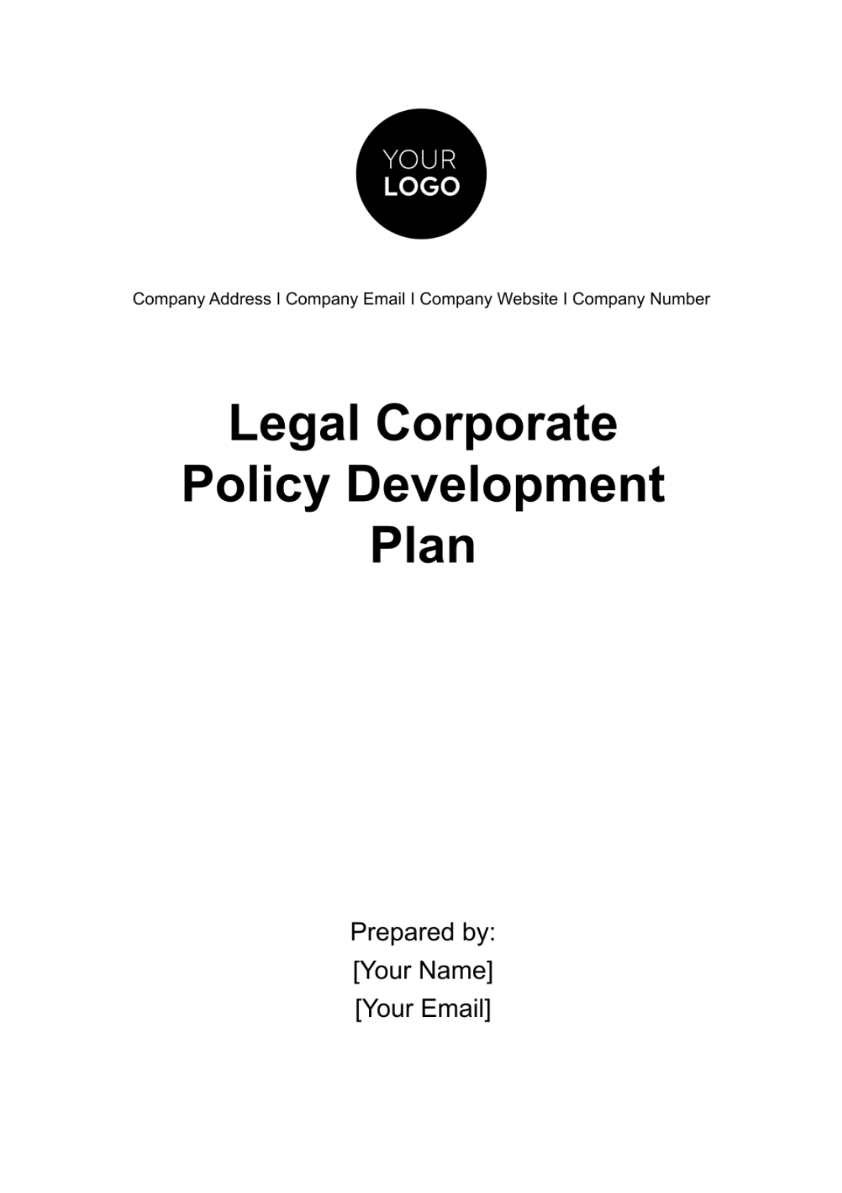 Legal Corporate Policy Development Plan Template