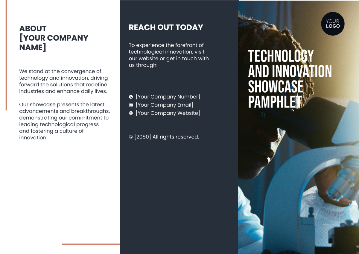 Free Technology and Innovation Showcase Pamphlet Template