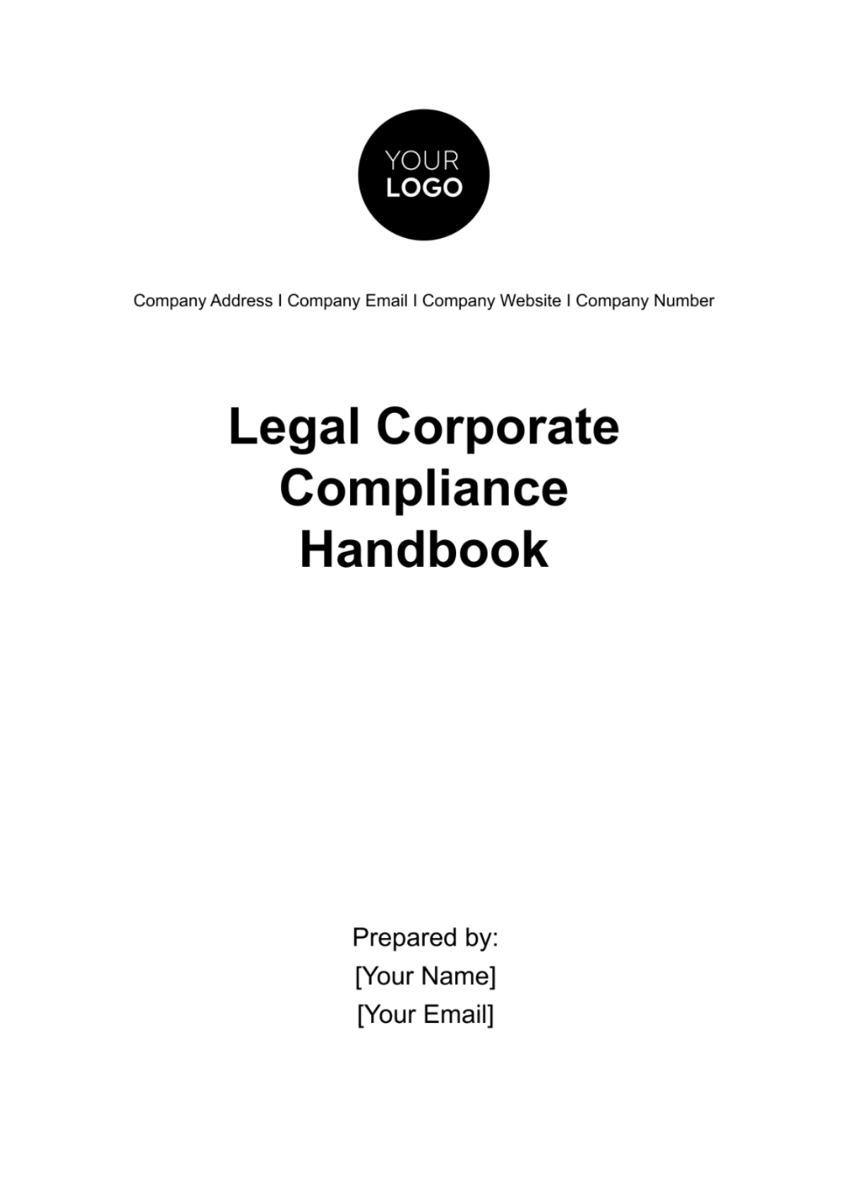 Legal Corporate Compliance Handbook Template