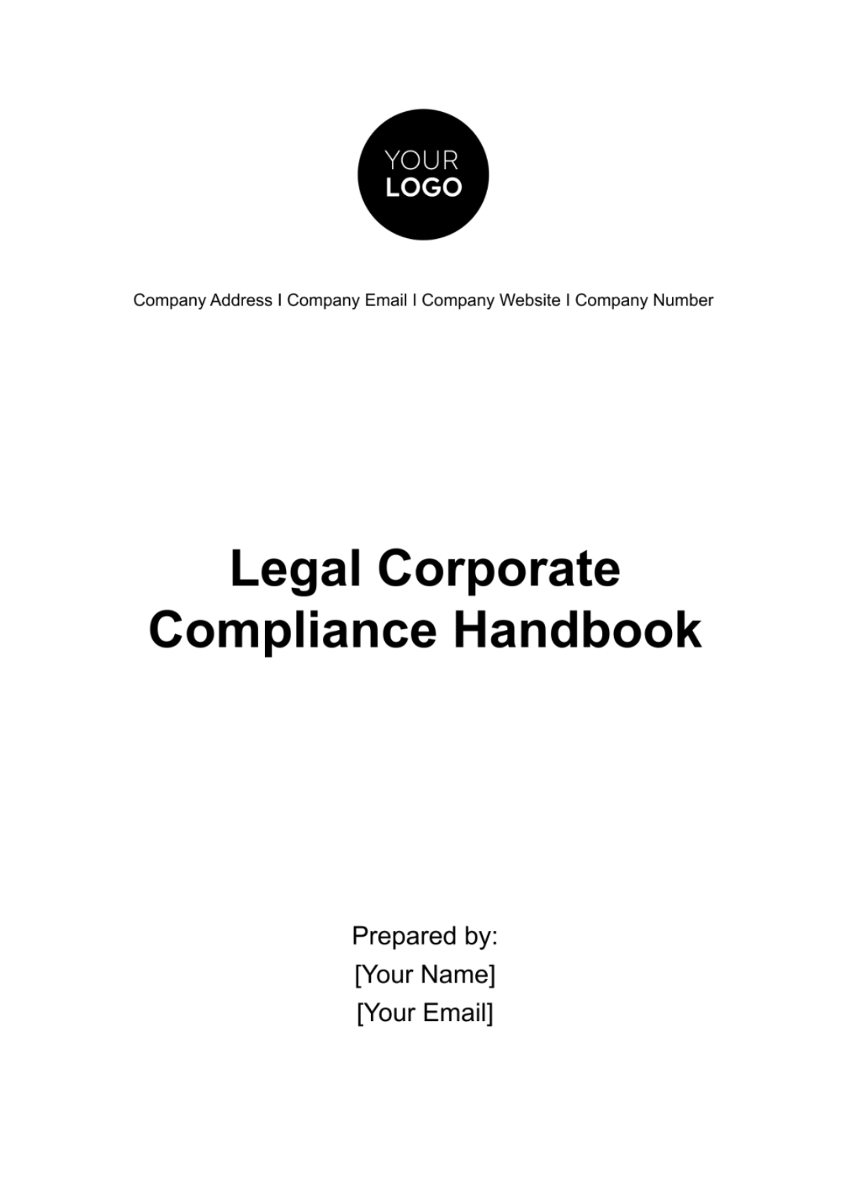 Legal Corporate Compliance Handbook Template - Edit Online & Download