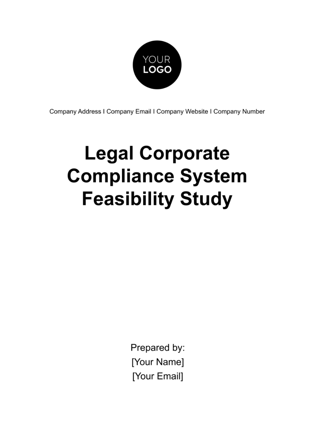 Legal Corporate Compliance System Feasibility Study Template