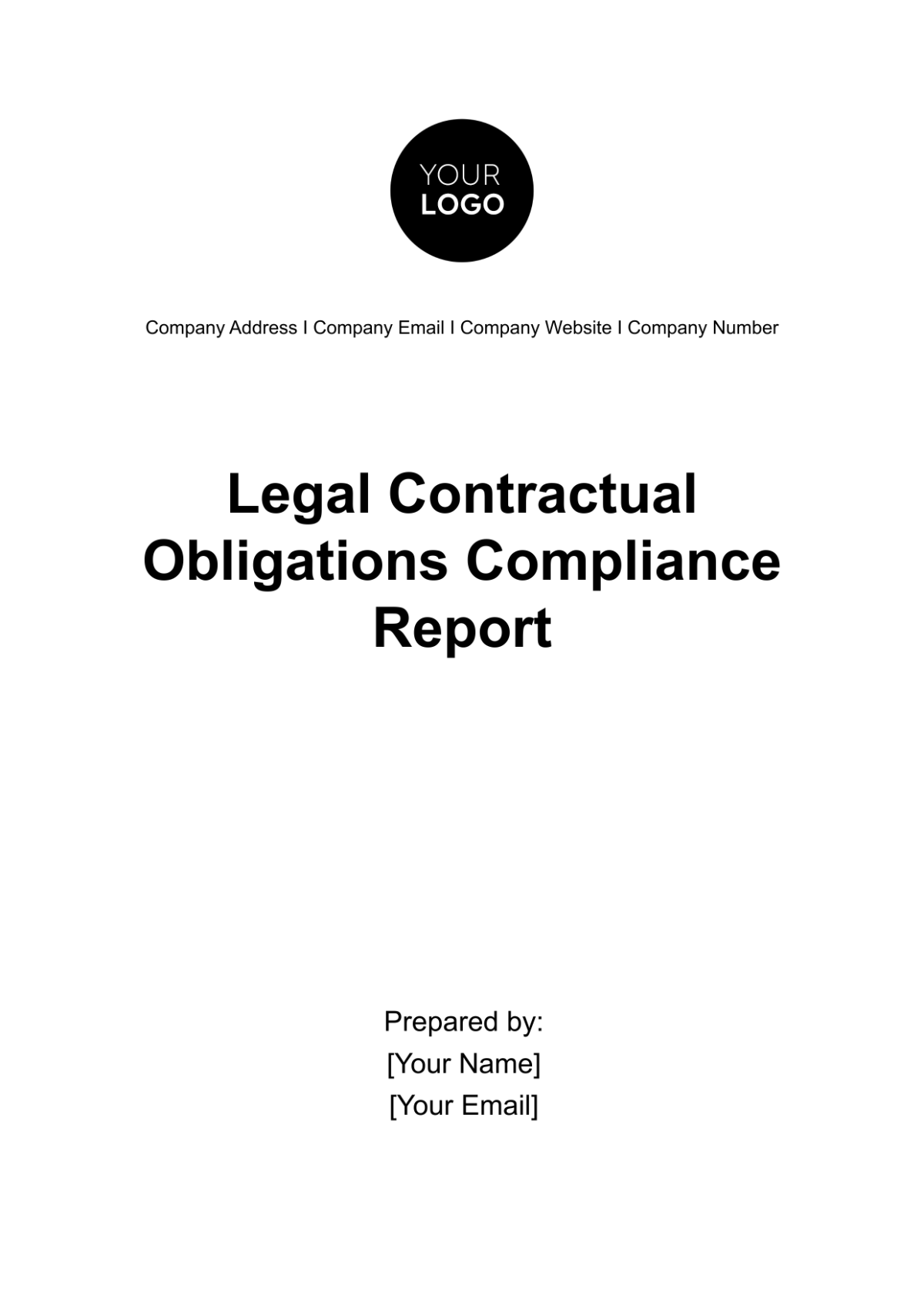 Legal Contractual Obligations Compliance Report Template
