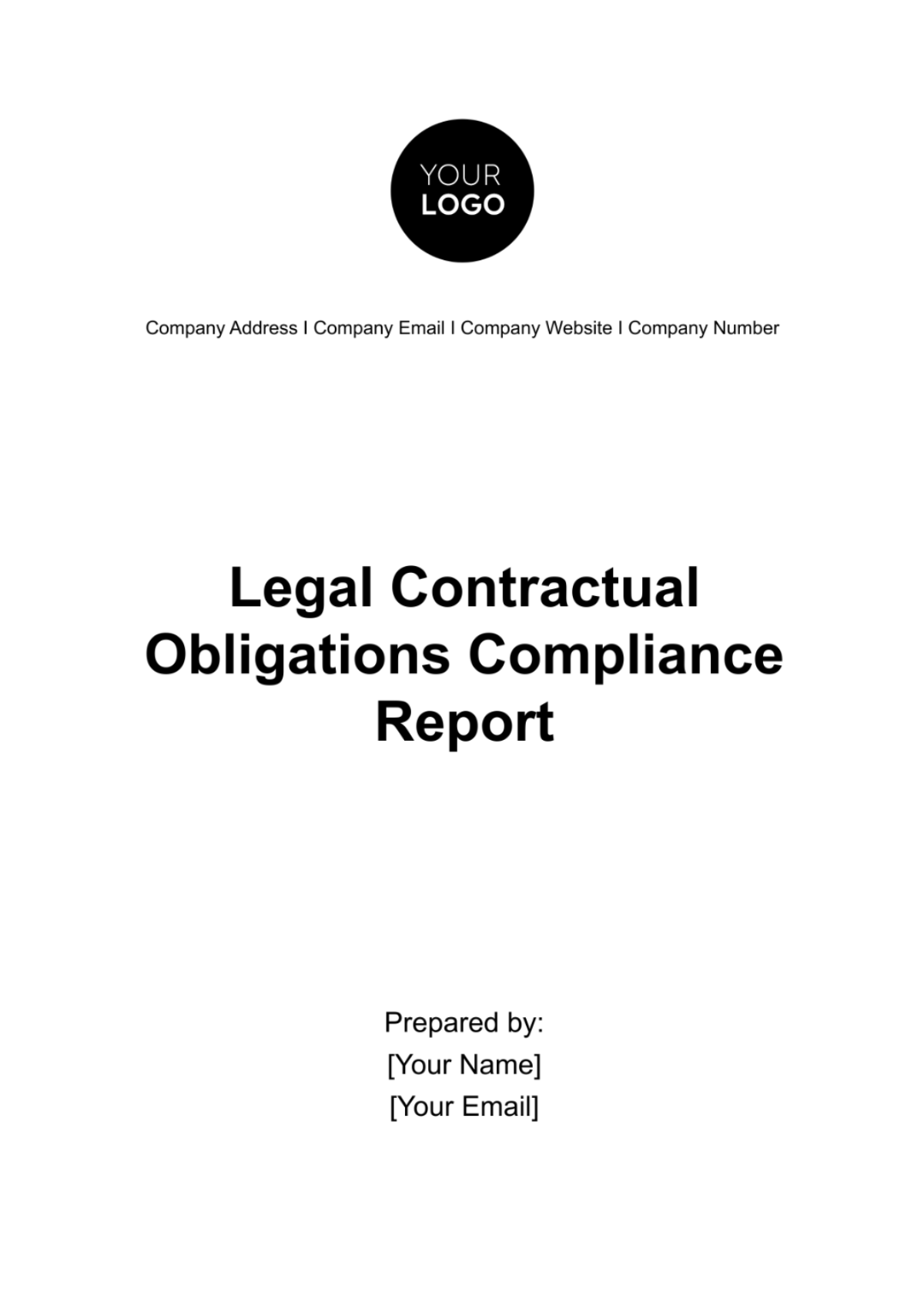 Legal Contractual Obligations Compliance Report Template - Edit Online & Download