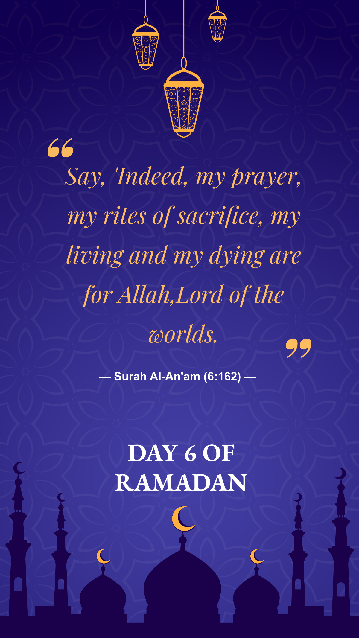 Ramadan Day 6 Quote Template