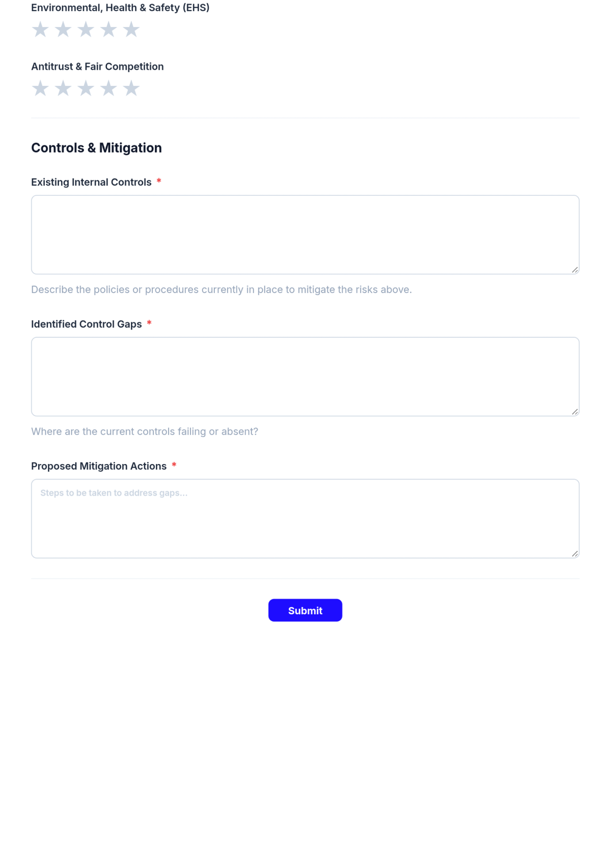 Free Legal Corporate Compliance Risk Assessment Form Template & AI Maker Free Legal Corporate Compliance Risk Assessment Form Template & AI Maker