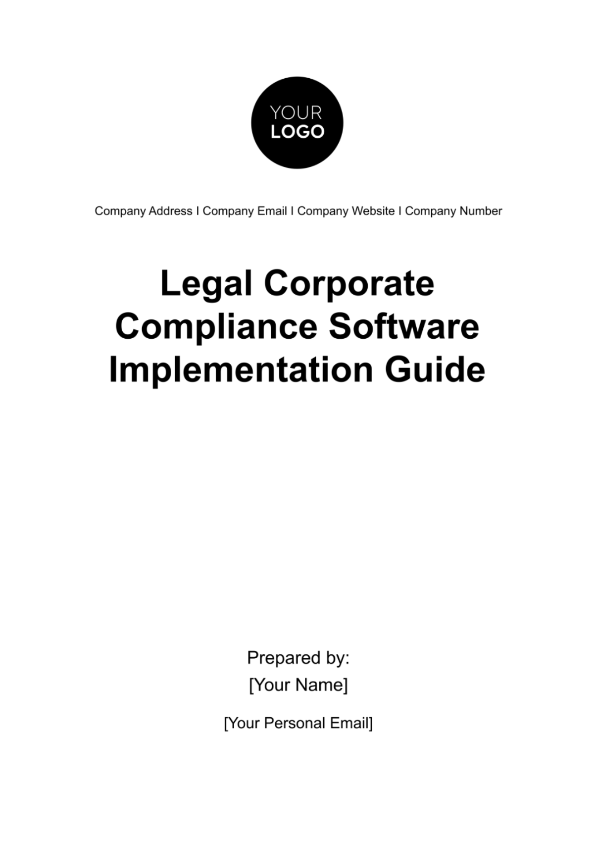Legal Corporate Compliance Software Implementation Guide Template