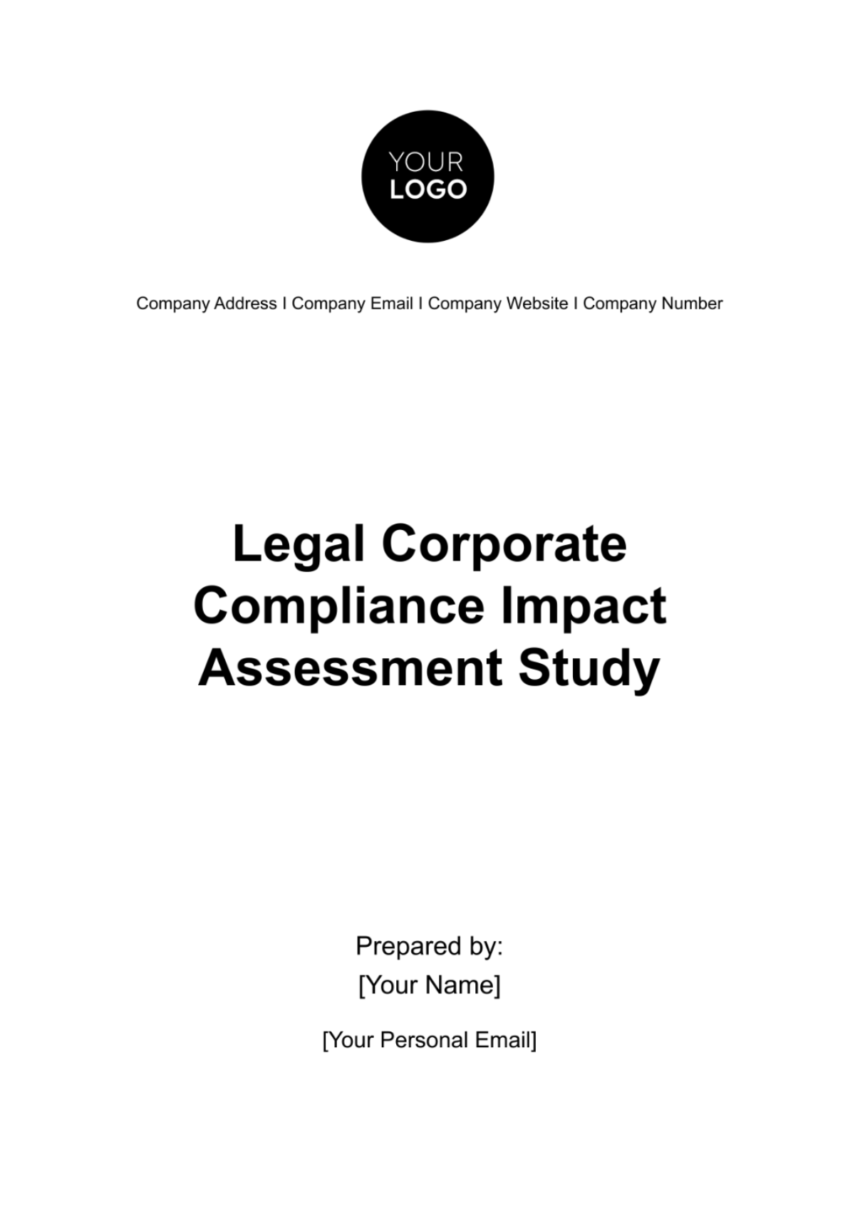 Legal Corporate Compliance Impact Assessment Study Template - Edit Online & Download