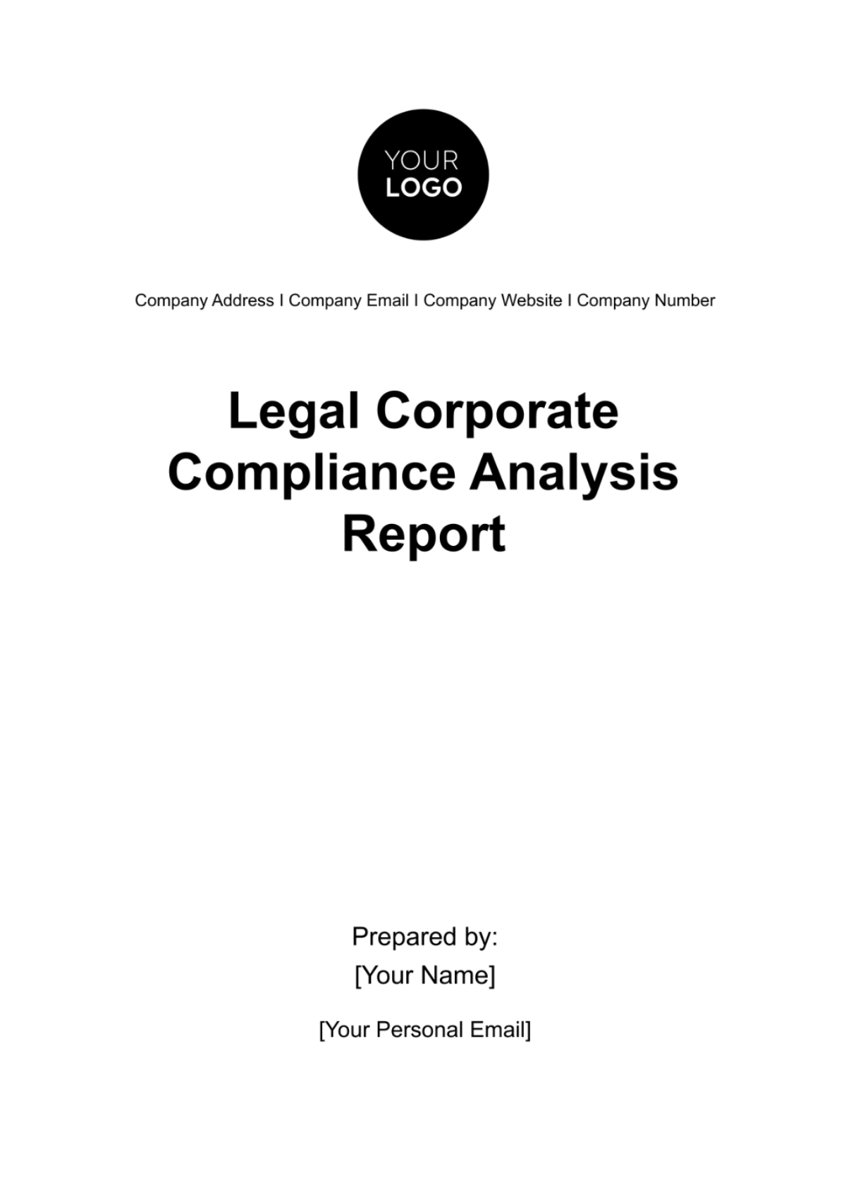 Legal Corporate Compliance Analysis Report Template