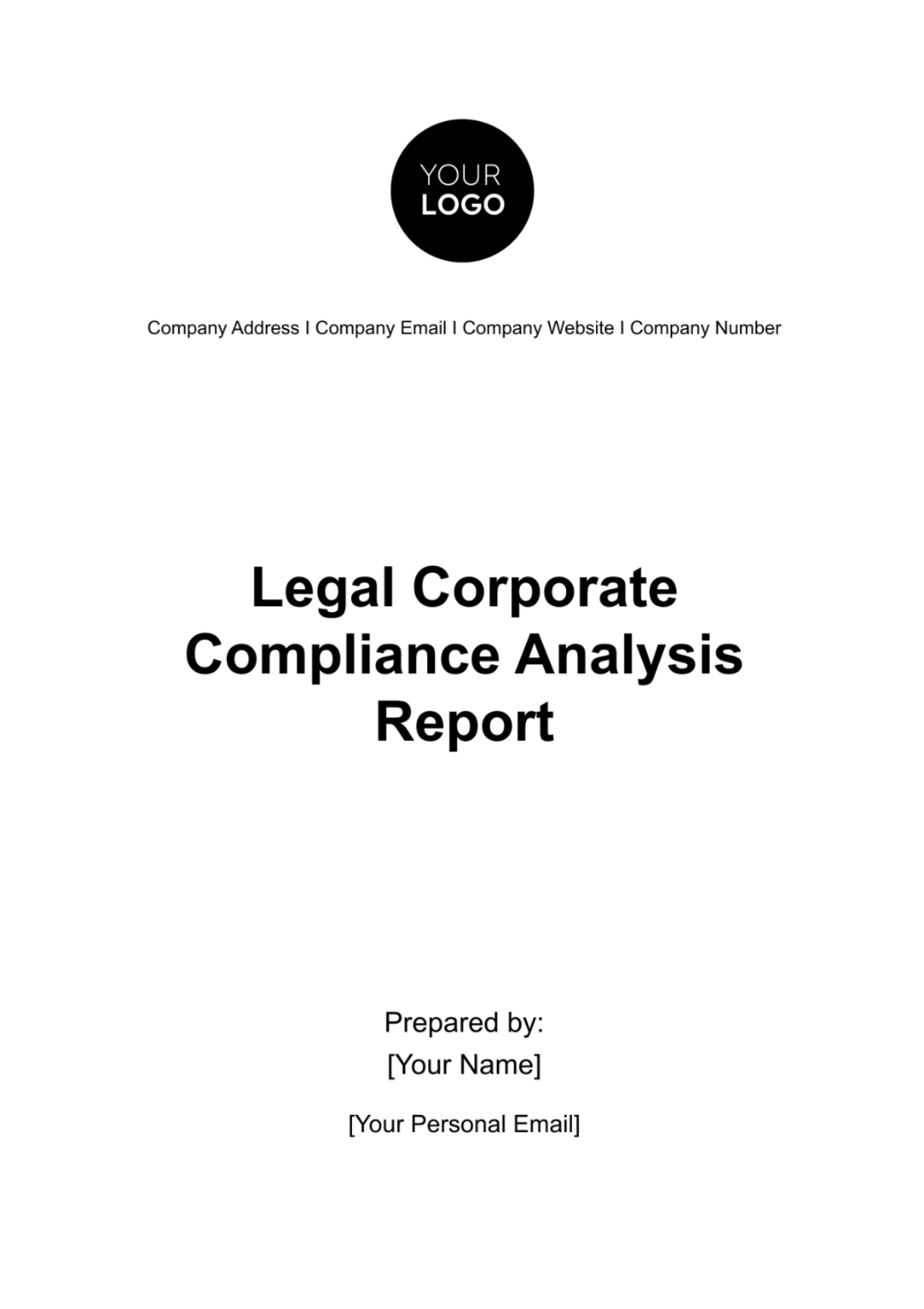 Legal Corporate Compliance Analysis Report Template - Edit Online & Download