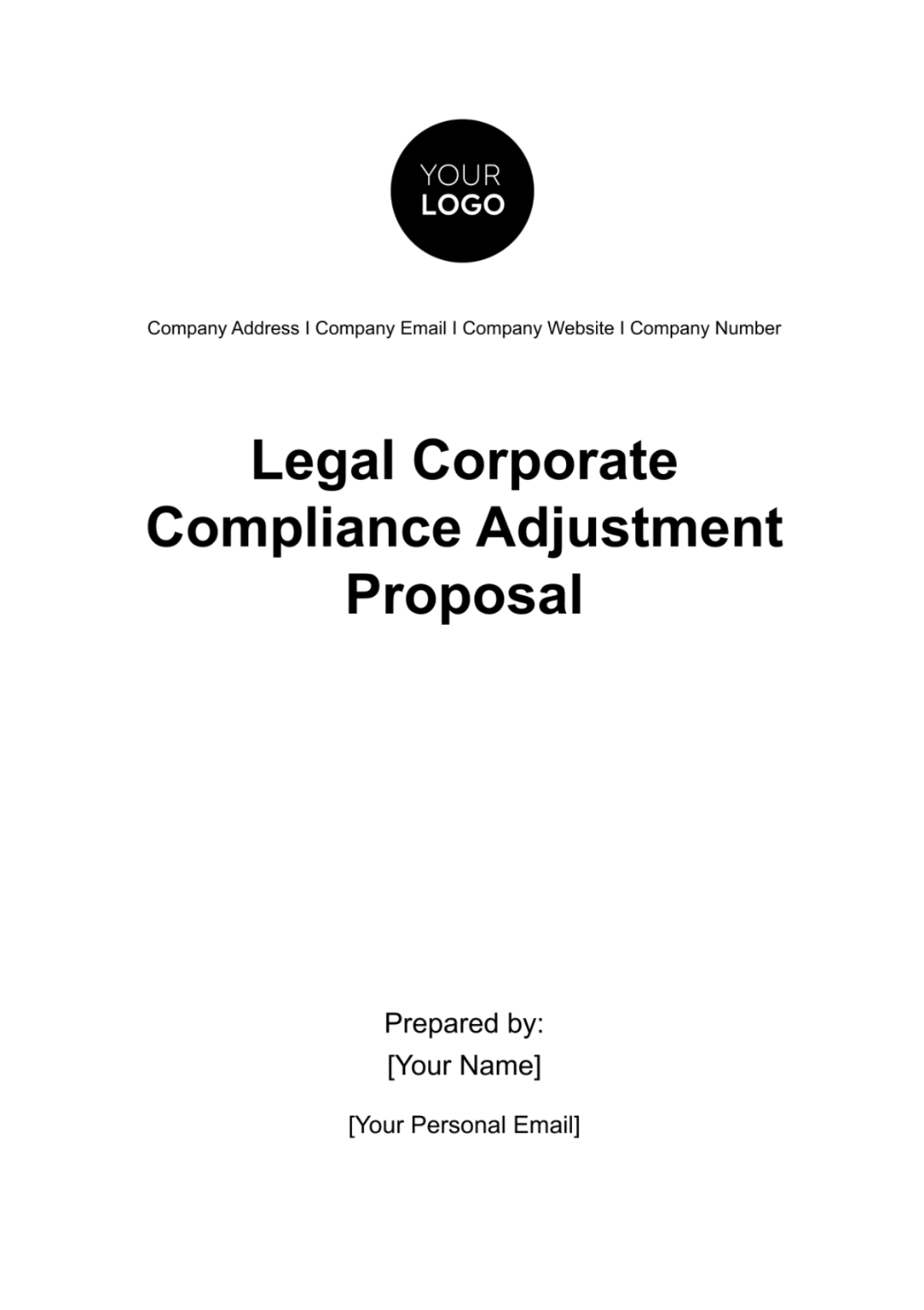 Legal Corporate Compliance Adjustment Proposal Template