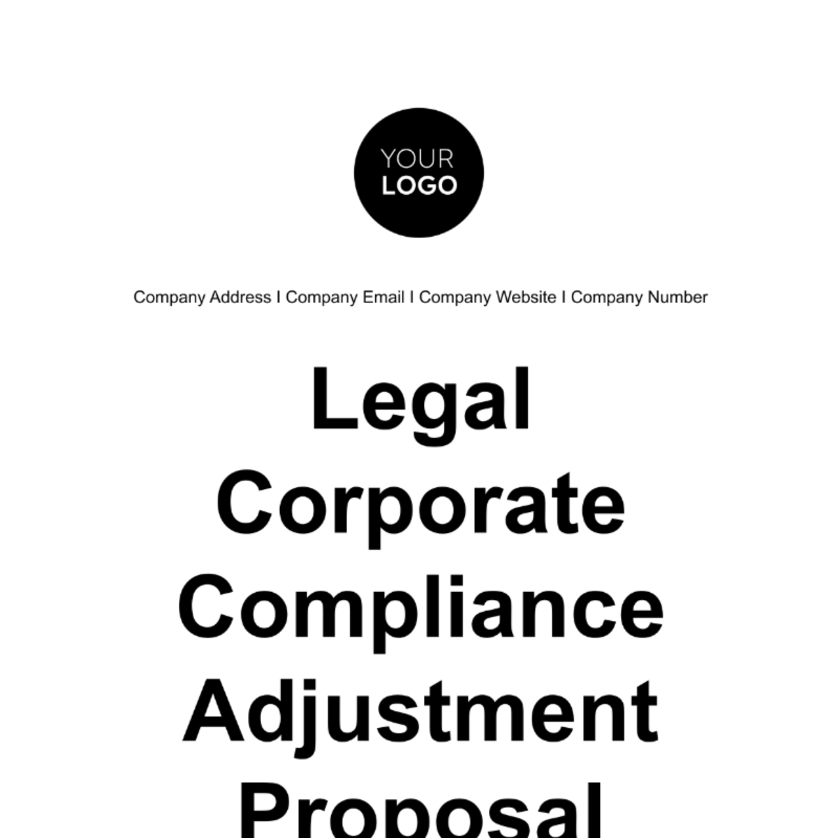 Legal Corporate Compliance Adjustment Proposal Template - Edit Online ...