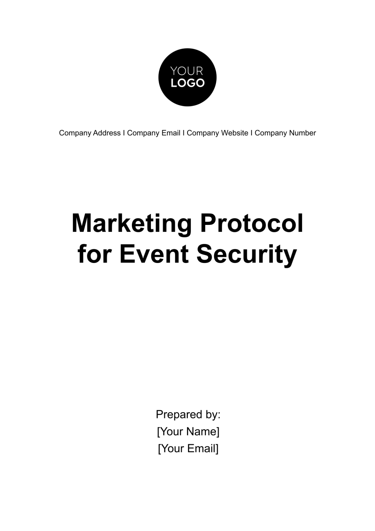 Free Marketing Protocol for Event Security Template