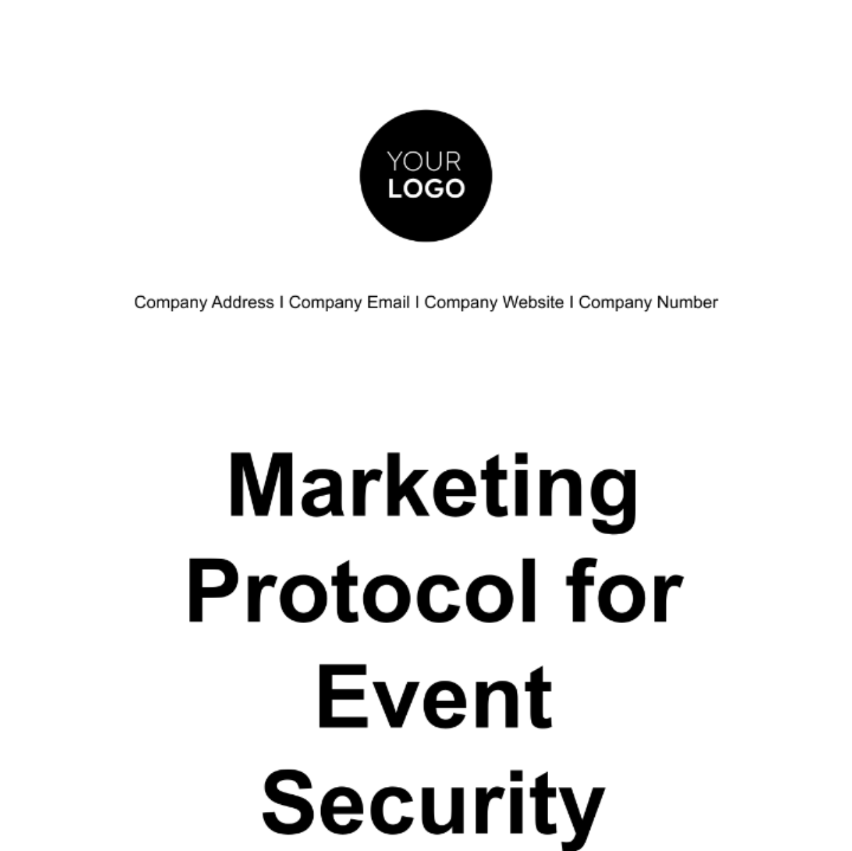 Marketing Protocol for Event Security Template