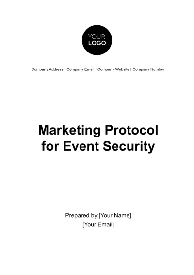 Free Marketing Protocol for Event Security Template to Edit Online