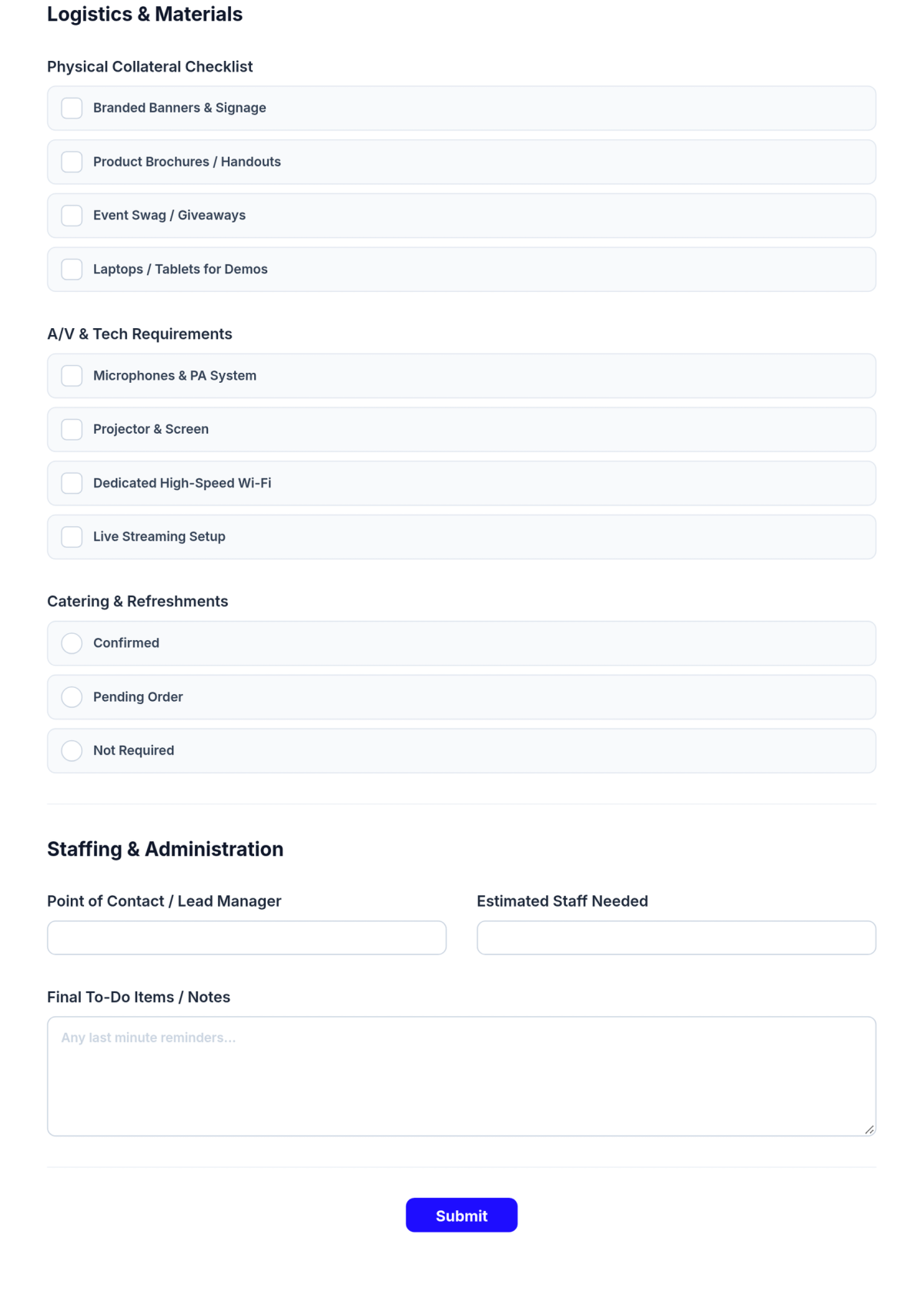 Free Marketing Event Preparation Checklist Template & AI Maker Free Marketing Event Preparation Checklist Template & AI Maker