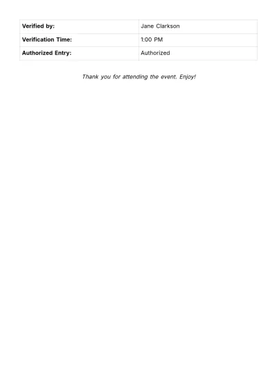 Free Marketing Event Entry Slip Template to Edit Online