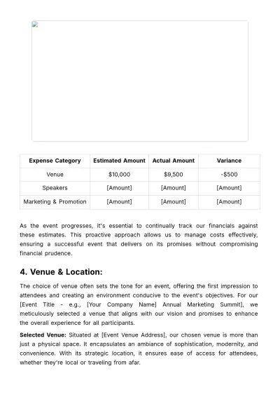 Free Marketing Event Planning Document Template to Edit Online