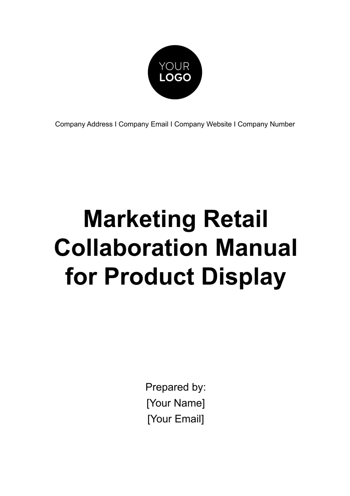 Marketing Retailer Collaboration Manual for Product Display Template - Edit Online & Download