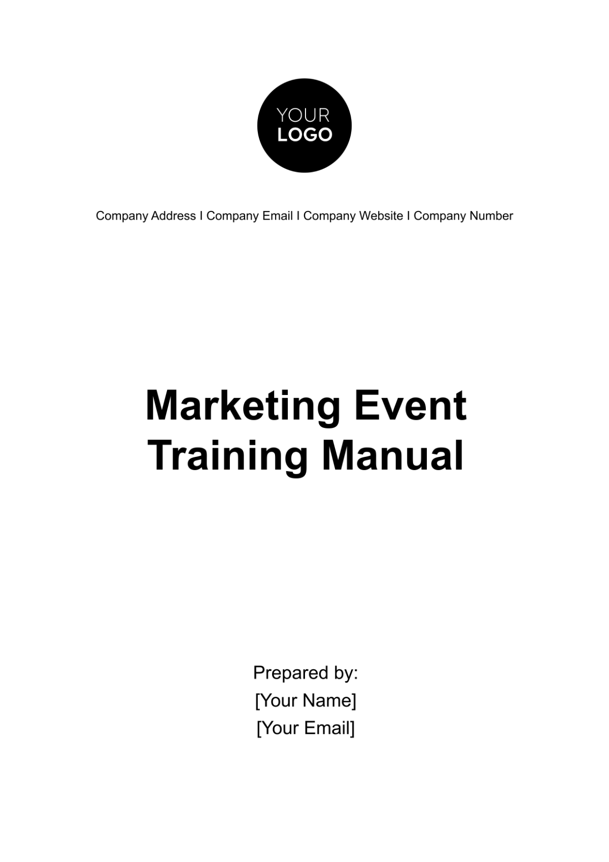 Marketing Event Training Manual Template - Edit Online & Download