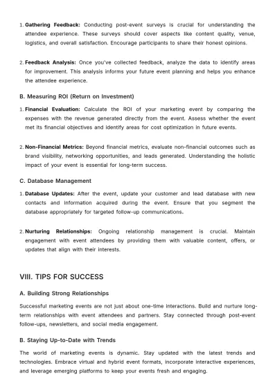 Free Marketing Event Training Manual Template to Edit Online