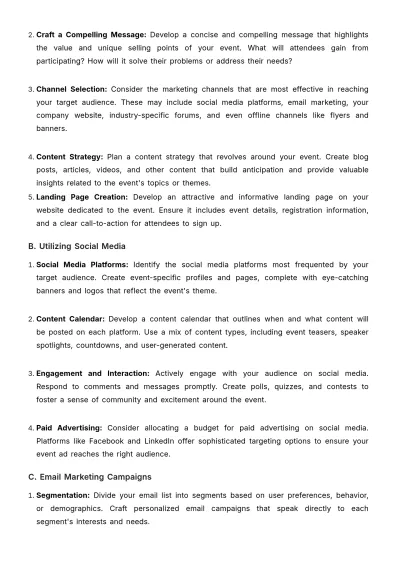 Free Marketing Event Training Manual Template to Edit Online