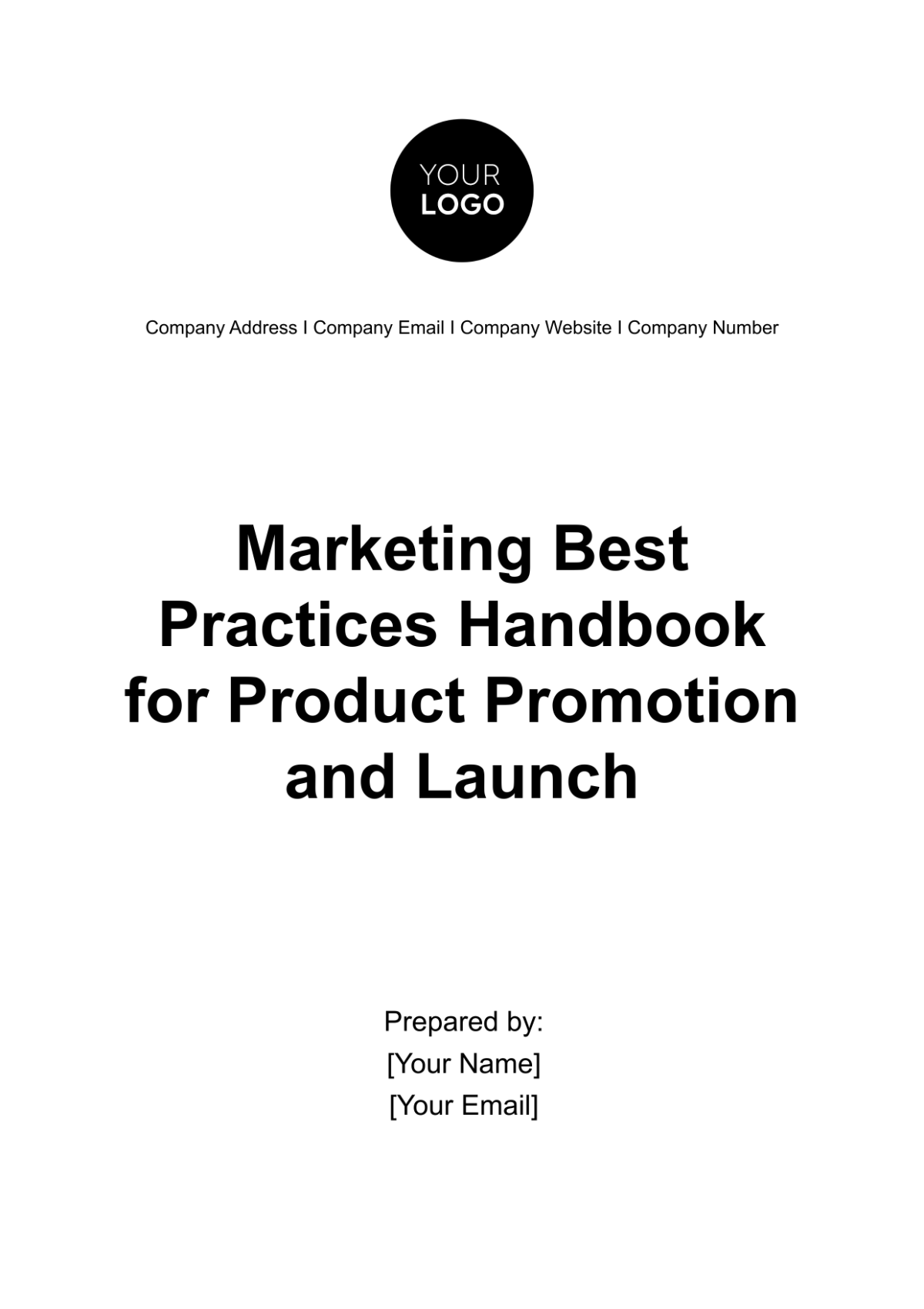 Free Marketing Best Practices Handbook for Product Promotion and Launch Template