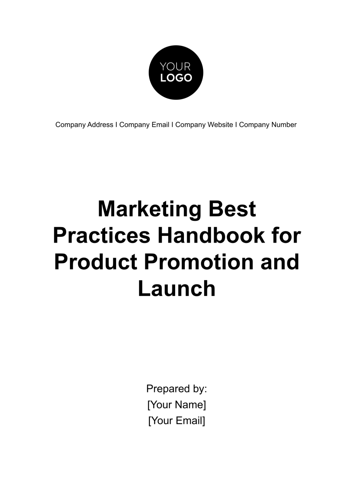 Marketing Best Practices Handbook for Product Promotion and Launch Template - Edit Online & Download