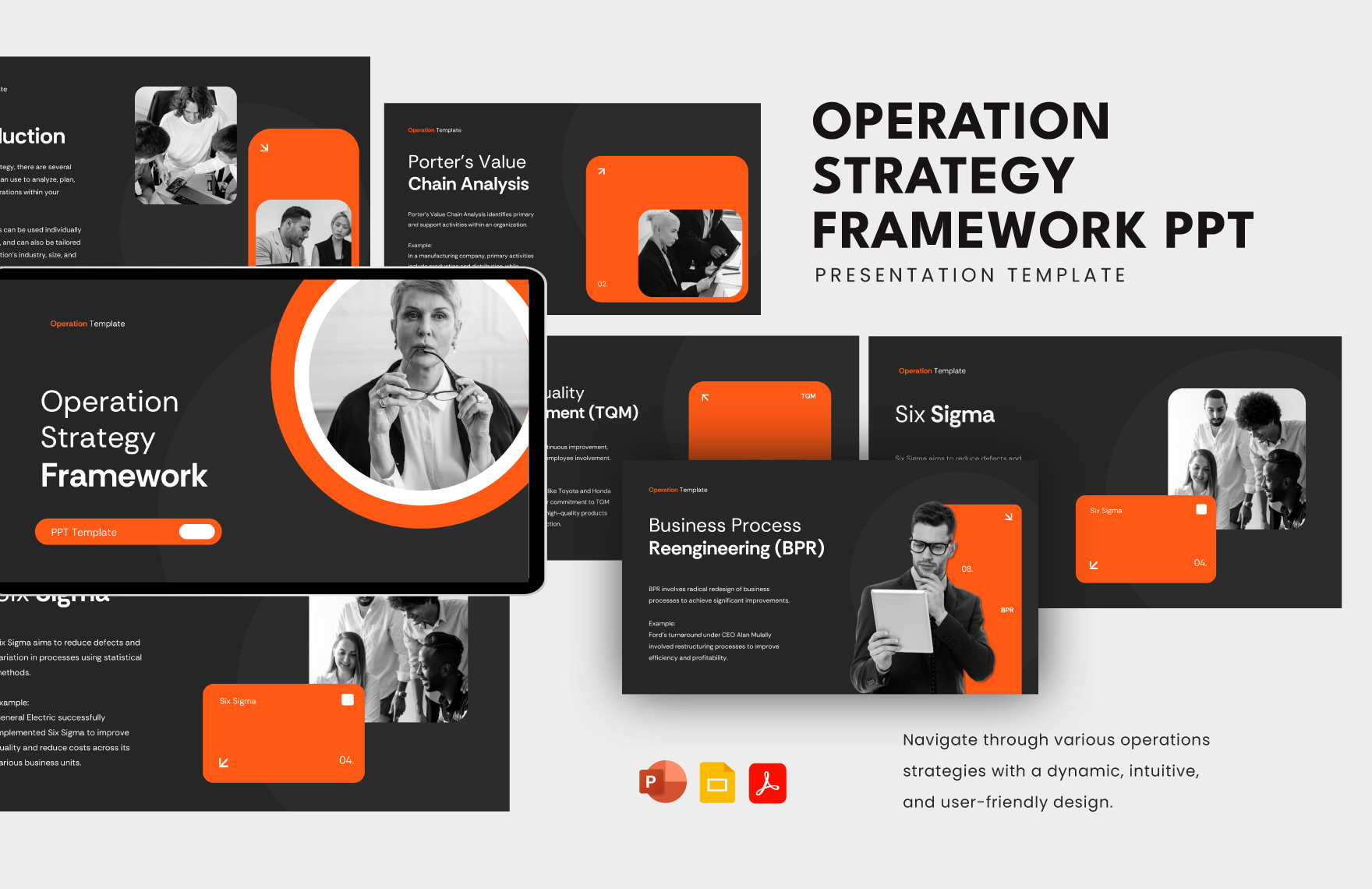 Operation Strategy Framework PPT Template