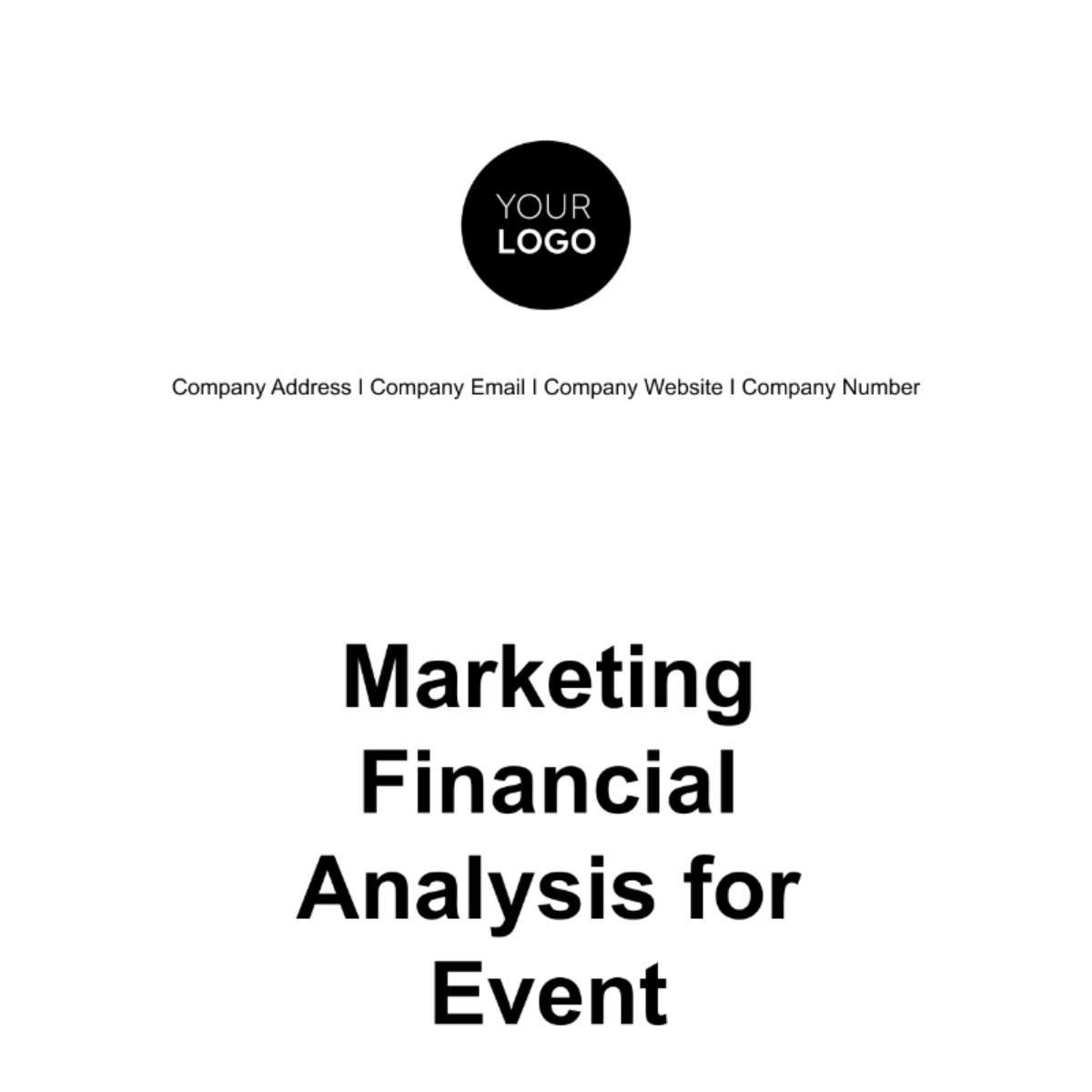 Marketing Financial Analysis for Event Template