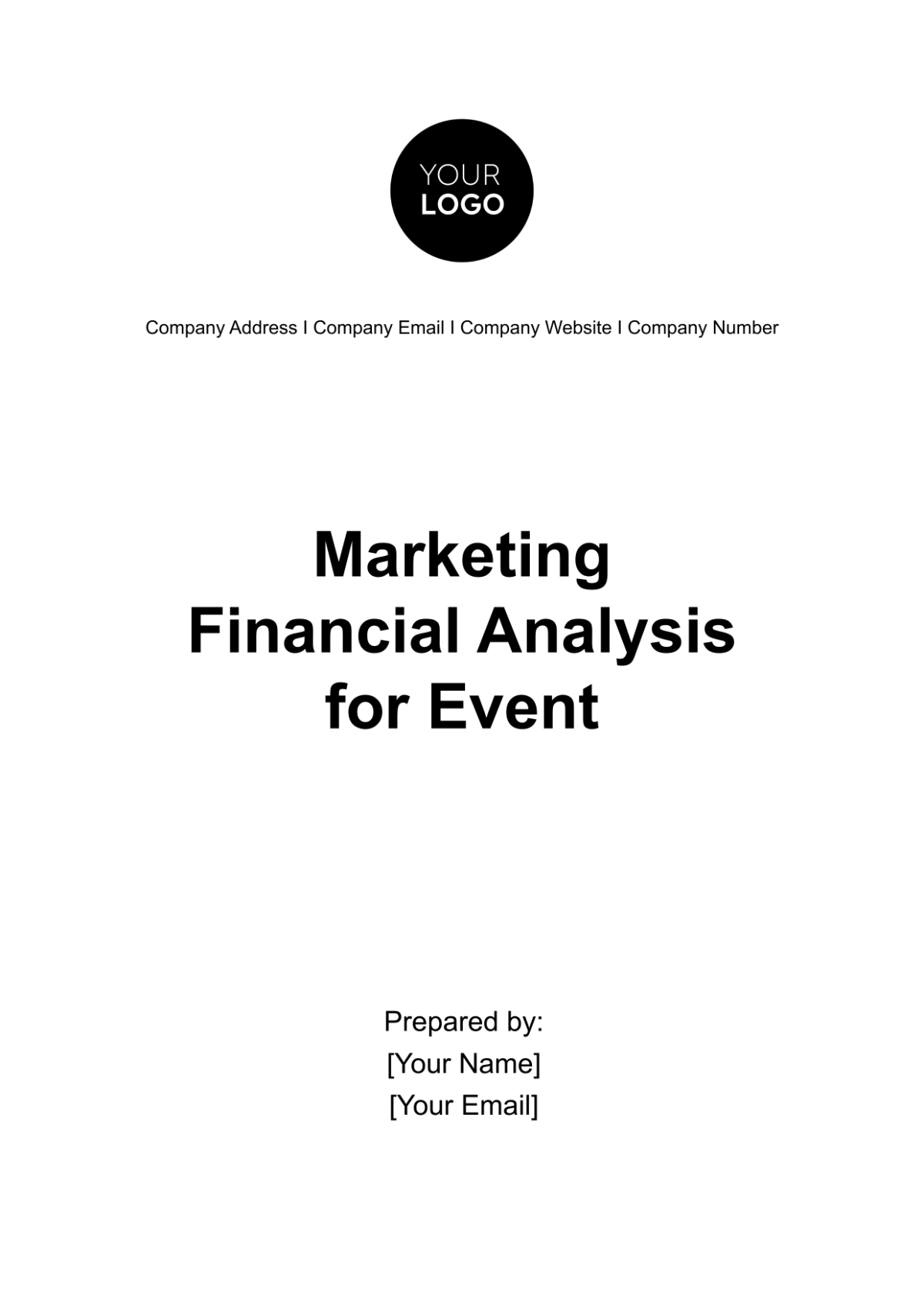Marketing Financial Analysis for Event Template