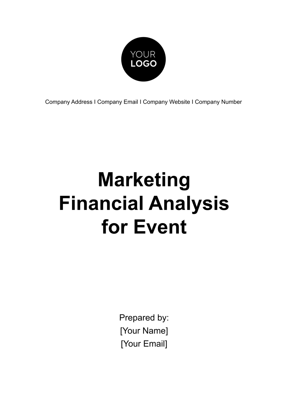 Marketing Financial Analysis for Event Template - Edit Online & Download